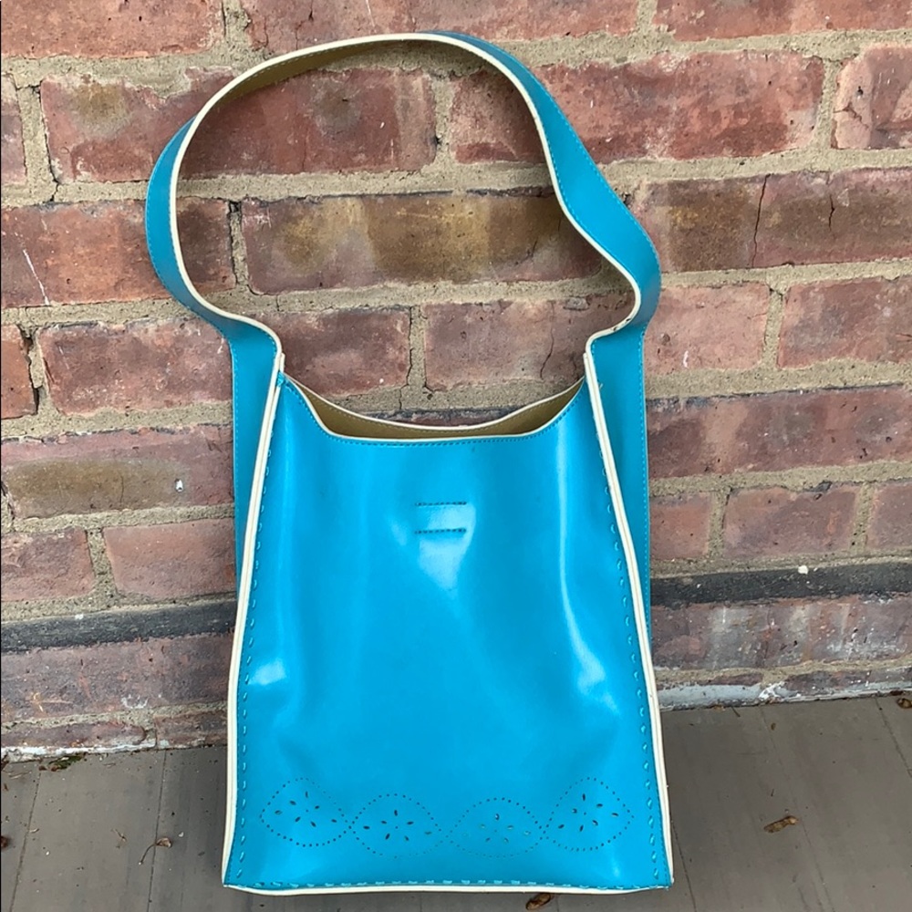 Mondani teal spring handbag